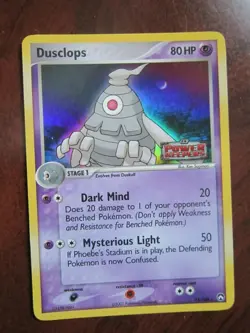 DUSCLOPS HOLO POKEMON CARD 14/108 EX POWER KEEPERS STAMPED NEVER PLAYED NM- - Image 1