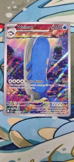 Pokemon TCG Wailord 162/159 Journey Together Illustration Rare Holo Card 162/159 - Image 2