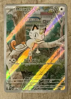 Meowth 106/094 Illustration Rare Phantasmal Flames Pokemon Card TCG NM - Image 1