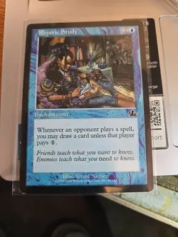 TCG Rhystic Study Enchantment Card, Rare- Magic The Gathering MTG - Image 1