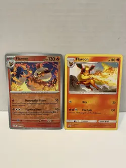 Pokemon Cards Flareon Bundle Lot Eevee Evolutions Pokemon - Image 1