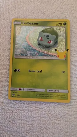 Pokemon Bulbasaur 1/25 HOLO 25th Anniversary Mcdonalds Promo 2021 Card - Image 1