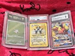Pokemon Graded Card Lot Slakoth Electric Breaker 2024 Magneton 1999 Flareon GX - Image 1