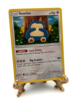 Pokemon TCG 2019 Cards Holo Rare Snorlax 158/214 Sun & Moon Unbroken Bonds - Image 1