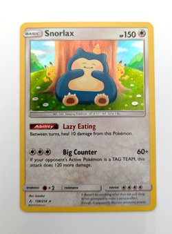 Pokemon TCG 2019 Cards Holo Rare Snorlax 158/214 Sun & Moon Unbroken Bonds - Image 3