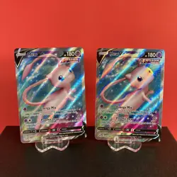 Mew V Fusion Strike Full Art 250/264 and Ultra Rare Pokemon 4 Card Lot NM - Image 2