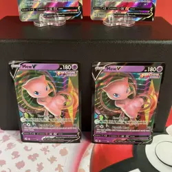 Mew V Fusion Strike Full Art 250/264 and Ultra Rare Pokemon 4 Card Lot NM - Image 3