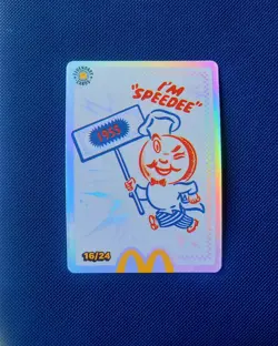 McDonald’s CARDS 2026 “I’m Speedee” - REDEEMED Legendary Shiny Card #16/24 - Image 1