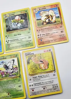 Vintage Pokemon Lot Of 5 Cards WOTC Base 2 Wartortle Ivysaur Arcanine Lickitung - Image 2