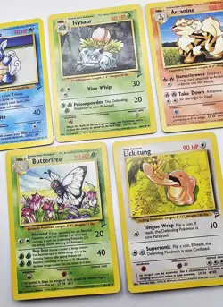 Vintage Pokemon Lot Of 5 Cards WOTC Base 2 Wartortle Ivysaur Arcanine Lickitung - Image 3