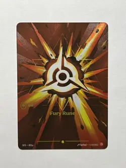Fury Rune Alt Art SFD R01a League Of Legends TCG Riftbound Spiritforge - Image 1