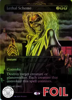 Lethal Scheme (Rainbow Foil) - Secret Lair Iron Maiden - 2187 - NM Foil - Image 1