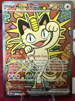 Meowth ex 121/088 ENGLISH Special Illustration Rare - Perfect Order SIR Pokemon - Image 1