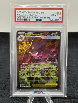 Pokemon 2026 Mega Gengar ex 284/217 SIR Ascended Heroes GEM MINT PSA 10 - Image 1