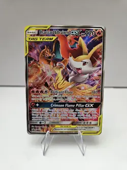 Charizard & Braixen GX SM230 TAG TEAM Black Star Sun & Moon Promo Pokemon TCG NM - Image 1
