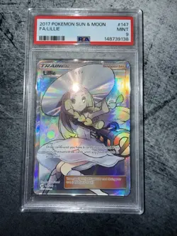 2017 POKEMON SUN & MOON #147 FULL ART / LILLIE PSA - 9 14 Cert - Image 1