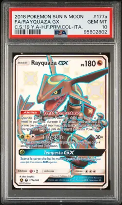 Pokemon Rayquaza GX 177a/168 Collezione Promo PSA 10 ITA - Image 1