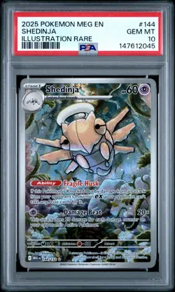 POKEMON MEG EN-MEGA EVOLUTION #144 SHEDINJA ILLUSTRATION RARE PSA 10-147612045 - Image 1
