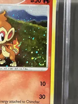 Chimchar Pokemon (2007) Diamond & Pearl - 76/130 Cosmos Holo CGC 8 * Swirl *!! - Image 5