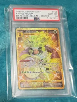 Rillaboom 197/189 Secret Rare Pokemon Darkness Ablaze PSA 10 - Image 1