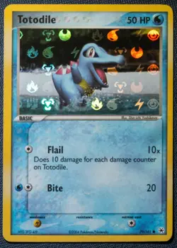 Totodile 79/101 Reverse Holo Pokemon TCG EX Hidden Legends 2004 - Image 1