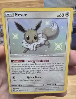 Eevee Shiny Holo Rare Hidden Fates: Shiny Vault SV41/SV94 Colorless Holo Pokemon - Image 2