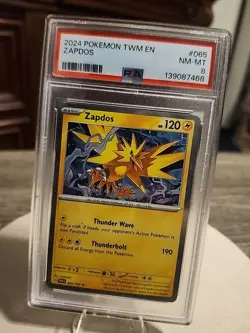2024 Pokemon TWM En-Twilight Masquerade Zapdos #065 PSA 10 - Image 1