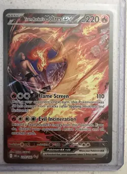 Pokemon Team Rocket's Moltres EX 229/182 Sv10: Destined Rivals Holo Special Rare - Image 1