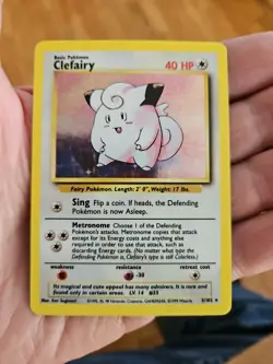 1999 Pokemon Unlimited Clefairy Rare Holo #5/102 - Image 1