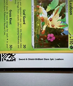 NEW Brilliant Stars Leafeon SWSH191 Blister POKEMON TCG Online Code Messaged - Image 1