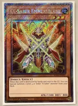 Yugioh! XX-Saber Emmersblade - RA04-EN141 - Platinum Secret Rare 1st Edition NM - Image 1