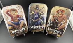 One Piece Tin Pack Set Vol 2 Set of 3 | TS-02 OP-13 | Factory Sealed | Bandai - Image 1