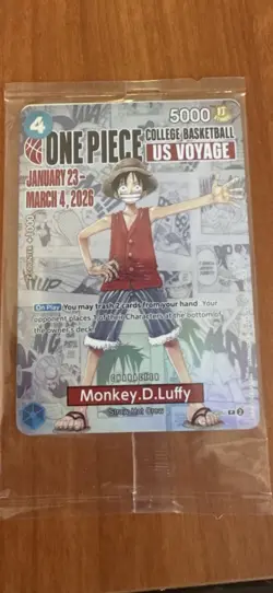 Bandai Namco One Piece CCG Monkey.D.Luffy US Voyage Promo Card P-055 - Image 1