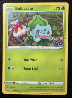 Bulbasaur SWSH231 Cosmos Holo Promo Pokemon Card - NM w/ 💫 SWIRL - Image 1