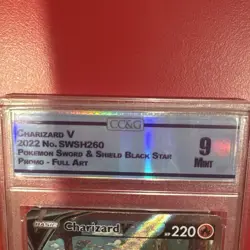 Pokemon TCG Charizard v SWSH Black Star Promos Holo Card SWSH260 - Image 2