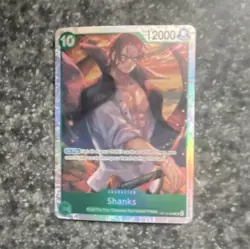 One Piece CCG Shanks Holo Character Card OP13-028 12000 Power Card Stock - Image 1