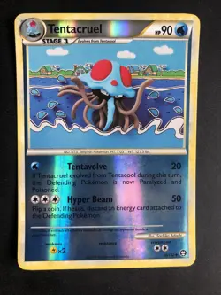 Tentacruel 50/102 HGSS triumphant Uncommon Reverse Holo Pokemon Card LP/NM+ - Image 1