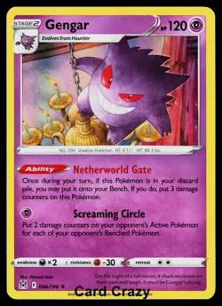 Gengar 066/196 - Lost Origin - Holo Rare Pokemon Card - Near Mint (NM) - Image 1
