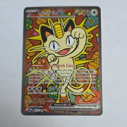 Pokemon SIR Meowth EX 121/088 Foil Card POR Set Basic English - Image 1