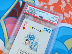 Gyarados - 1996 Pokemon Green Playing Card 2 of Hearts #130 - PSA 10 💎 - Image 3