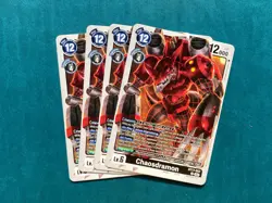 Chaosdramon BT17-057 Playset Secret Crisis Digimon Card Game x4 - Image 1