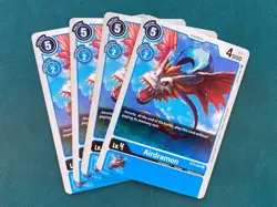 Airdramon BT3-024 Playset Release Special Booster 1.0 1.5 Digimon Card Game x4 - Image 1