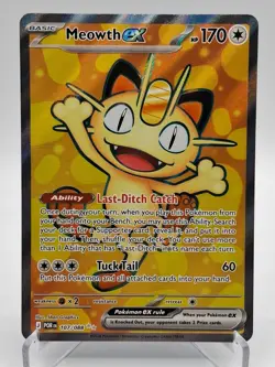 Pokemon TCG: Meowth ex 107/088 Me03 Perfect order NM-Full Art - Image 1