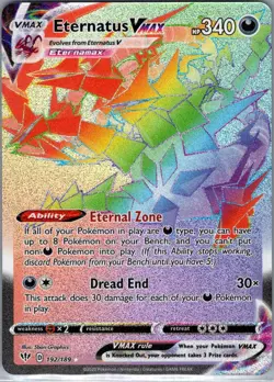 Eternatus VMAX (Secret) 192/189 SWSH03: Darkness Ablaze - Pokemon Card - NM - Image 1