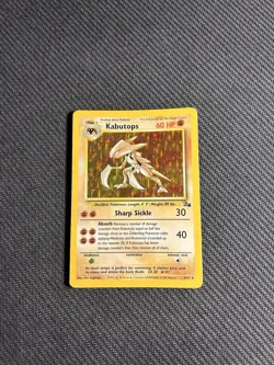 Pokemon TCG Kabutops 9/62 Fossil Holo Rare HP - Image 3