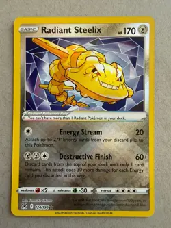 Pokemon SWSH - Lost Origin - Radiant Steelix 124/196 - Rare Holo - NM/M - Image 1