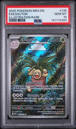 2025 POKEMON MEG EN-MEGA EVOLUTION ILLUSTRATION RARE #135 EXEGGUTOR PSA 10 - Image 1