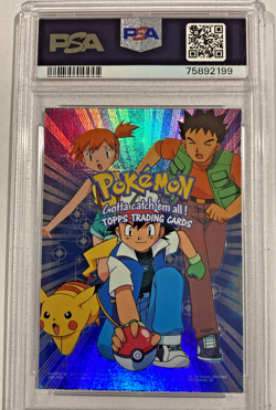 Topps 1999 Pokemon TV Series 1 Animation Edition Rainbow Foil Checklist NM PSA 8 - Image 1
