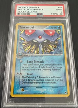 2004 Pokemon EX Hidden Legends Tentacruel Reverse Holo 51/101 PSA 9 - Image 2