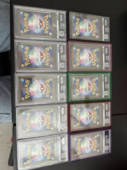 PSA 10 Terastal Festival Eevee Evolution SAR Complete Set 10 Japanese W/Guards - Image 2